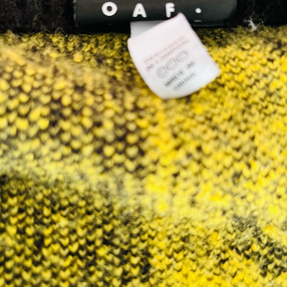 Lazy Oaf Black Sweater with Yellow Smiley Pattern - Picture 4 of 4